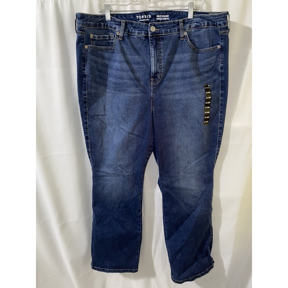 Torrid Jeans Womens 22-26 Regular Trio Fit Slim Boot Stretch‎ High Rise NWT